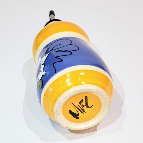 Olive oil and appetizer Olive plate.Studio art pottery signed. - Picture 6 of 12